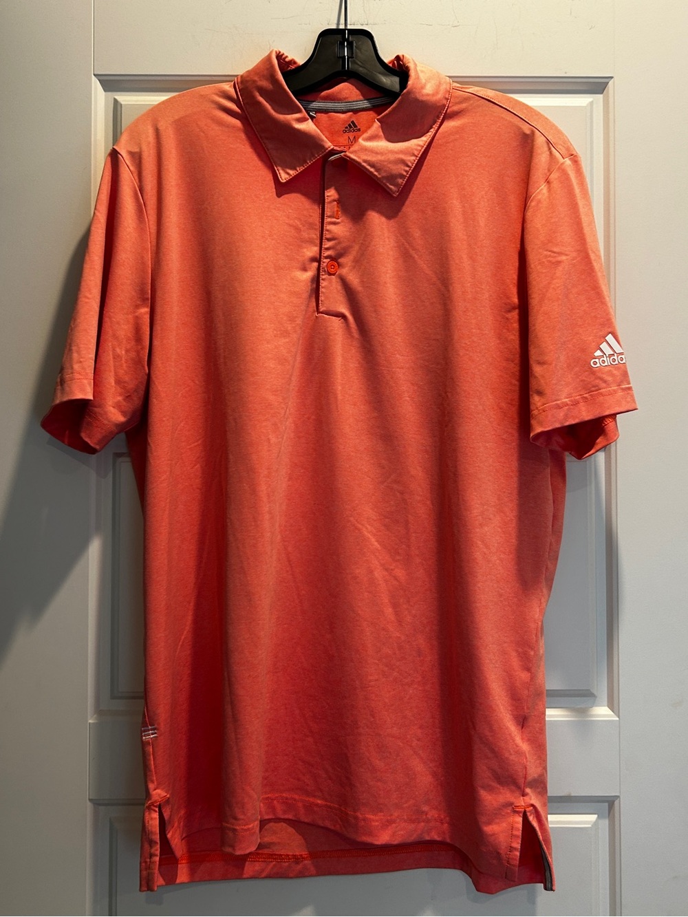 ADIDAS GOLF Men's ULT 365 HEATHER Short Sleeve Polo Shirt Art Orange